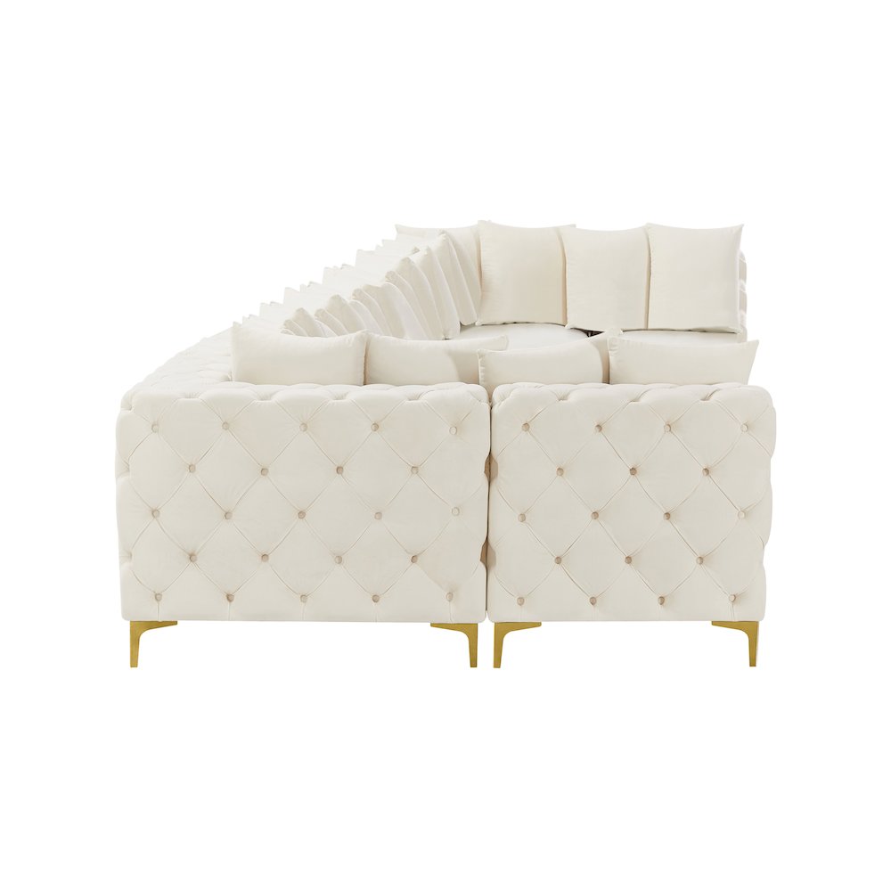 Tremblay Cream Velvet Modular Sectional