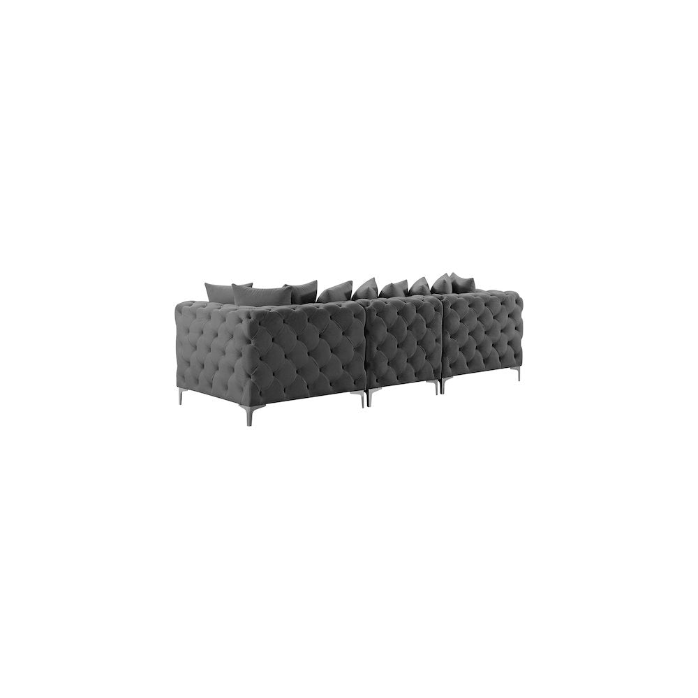 Tremblay Grey Velvet Modular Sofa