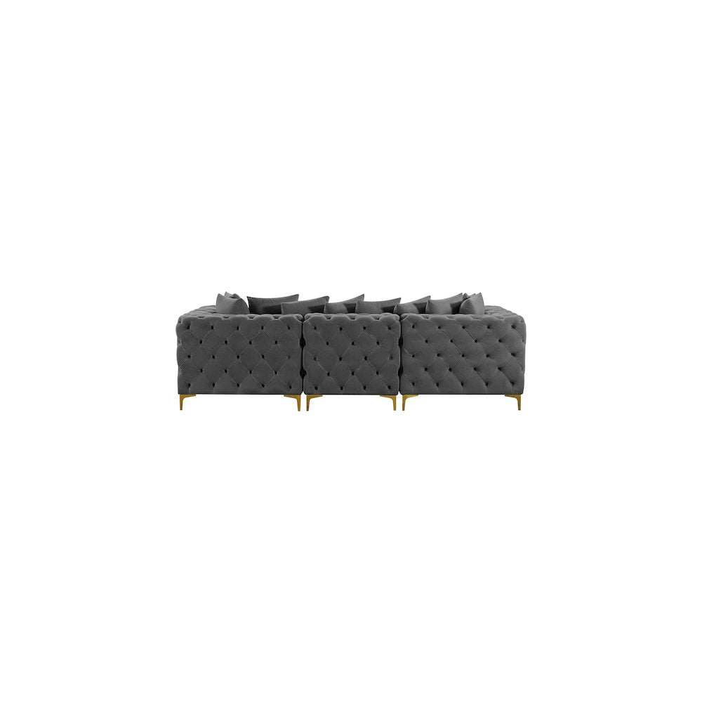 Tremblay Grey Velvet Modular Sofa