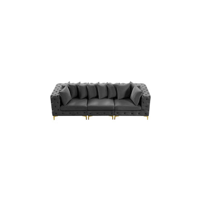 Tremblay Grey Velvet Modular Sofa