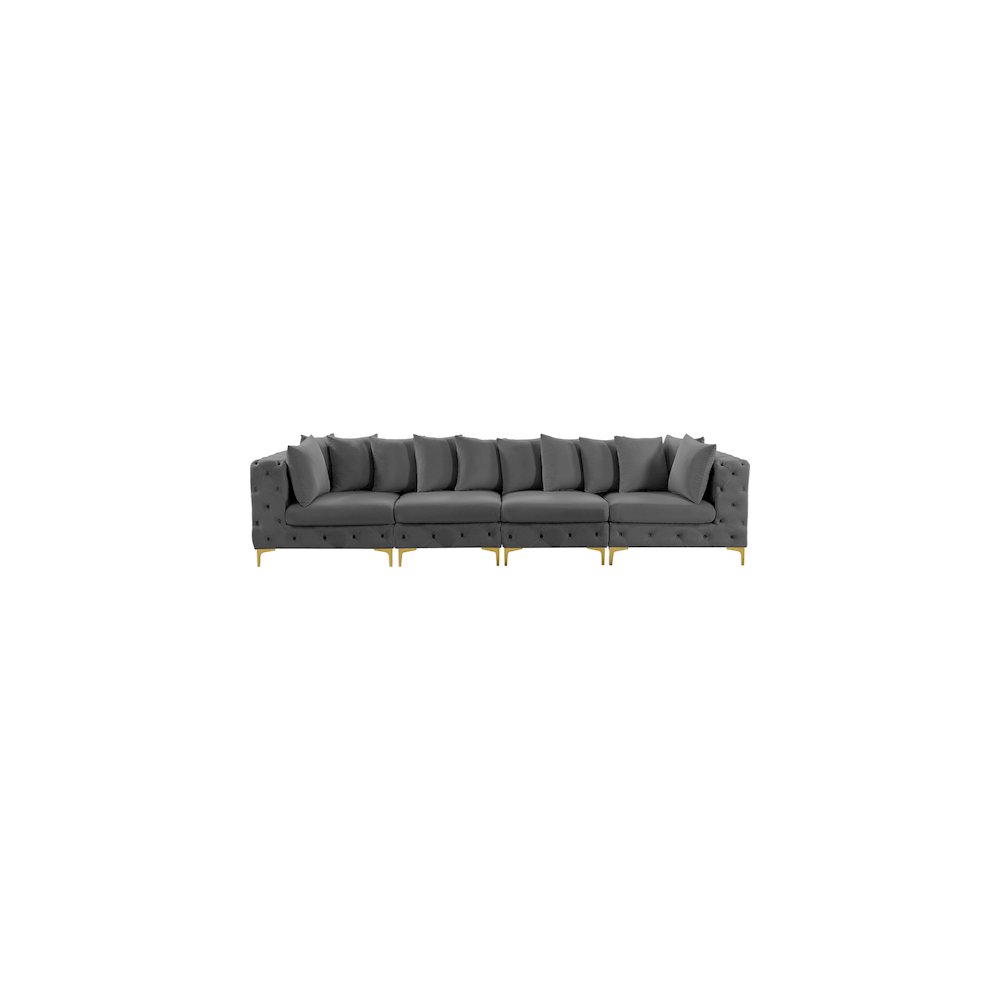 Tremblay Grey Velvet Modular Sofa