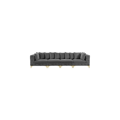 Tremblay Grey Velvet Modular Sofa