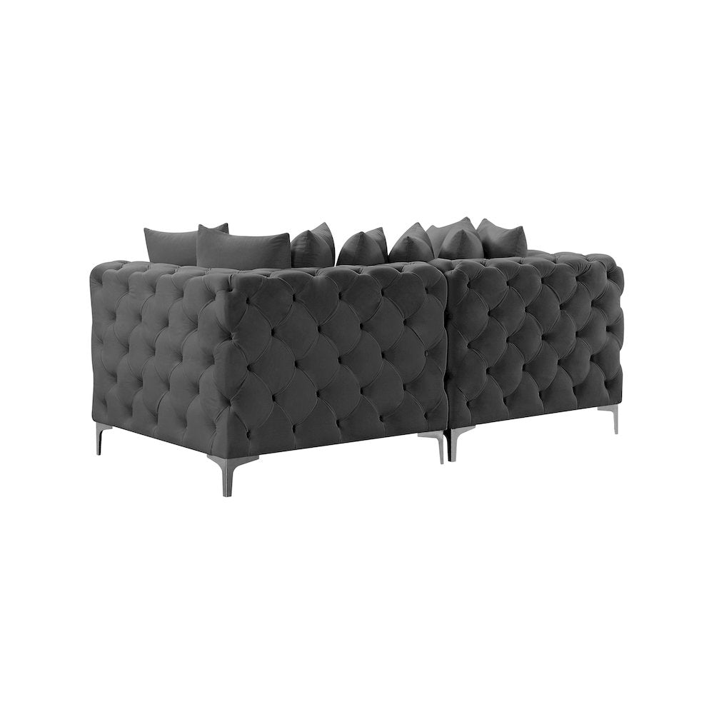 Tremblay Grey Velvet Modular Sofa