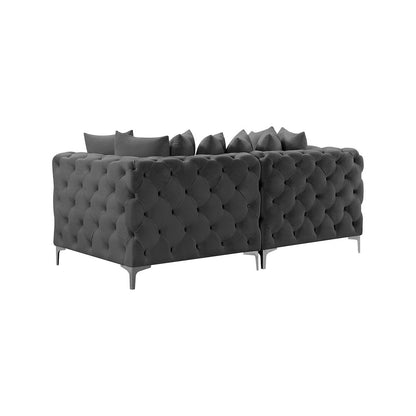 Tremblay Grey Velvet Modular Sofa