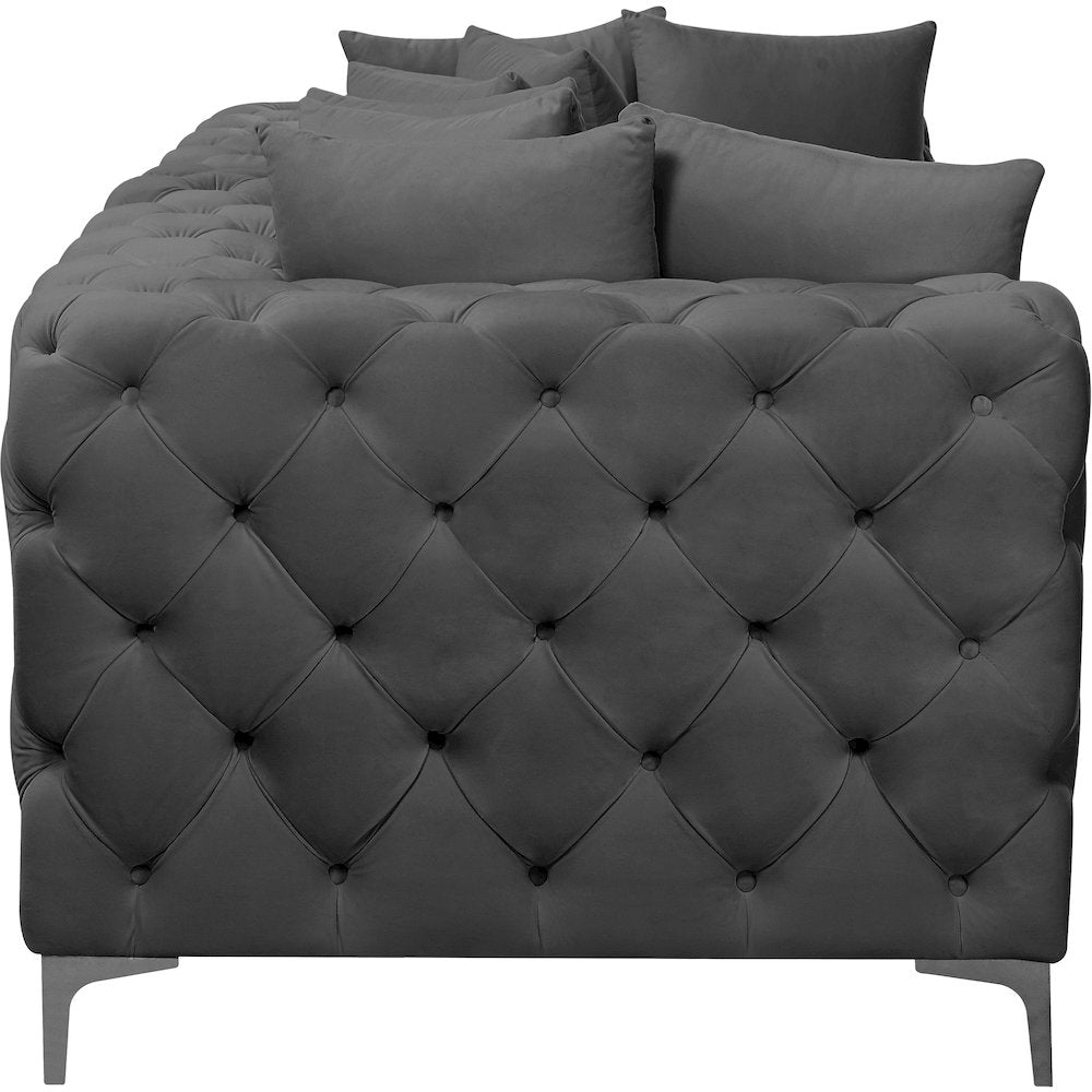 Tremblay Grey Velvet Modular Sofa
