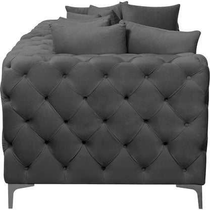 Tremblay Grey Velvet Modular Sofa