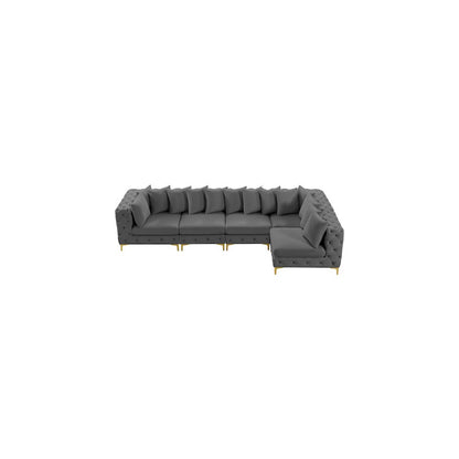 Tremblay Grey Velvet Modular Sectional