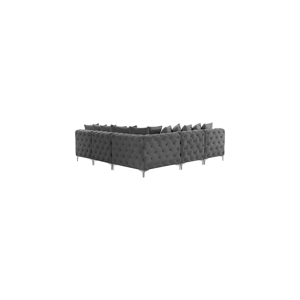 Tremblay Grey Velvet Modular Sectional