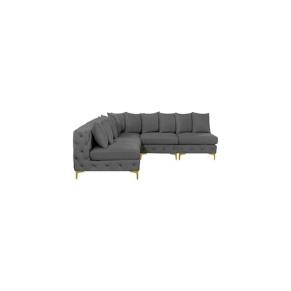 Tremblay Grey Velvet Modular Sectional