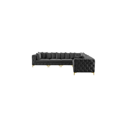 Tremblay Grey Velvet Modular Sectional