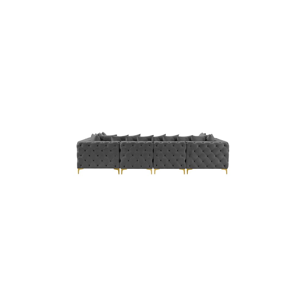 Tremblay Grey Velvet Modular Sectional