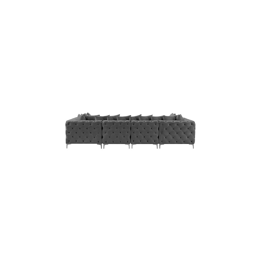 Tremblay Grey Velvet Modular Sectional