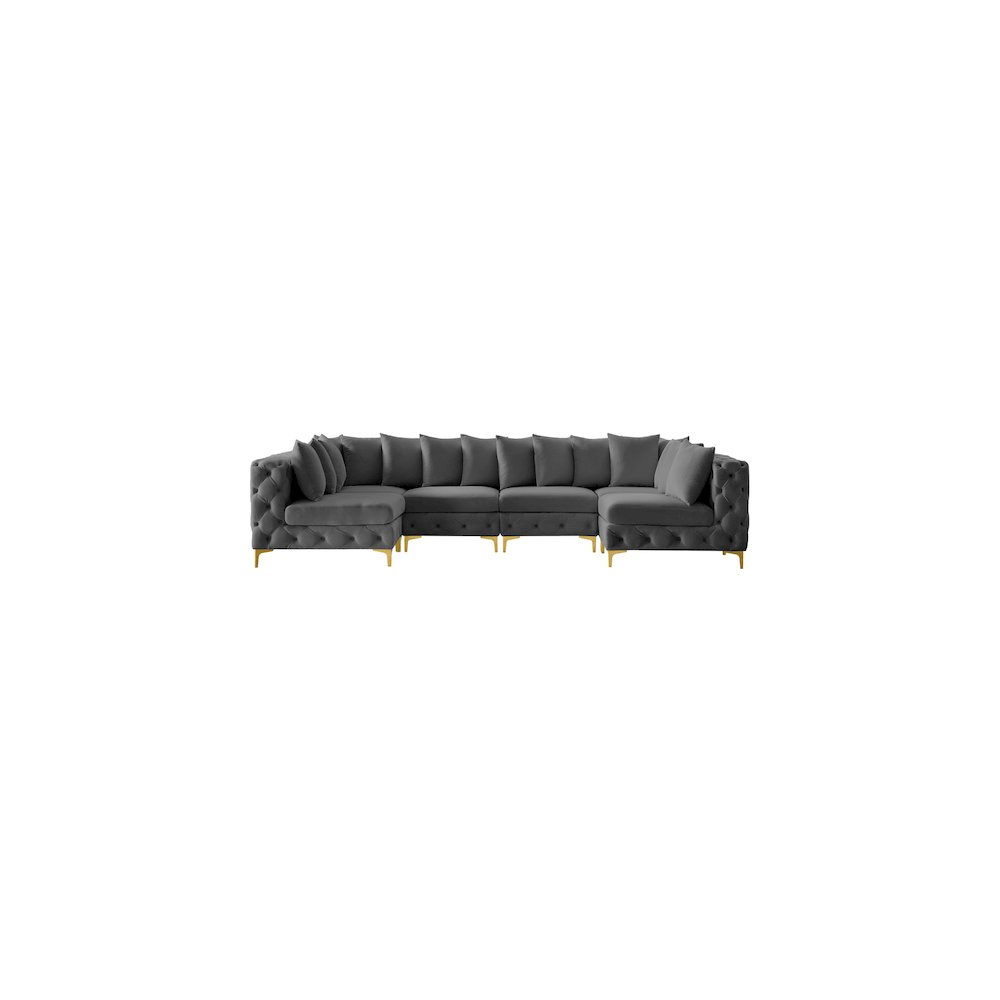 Tremblay Grey Velvet Modular Sectional