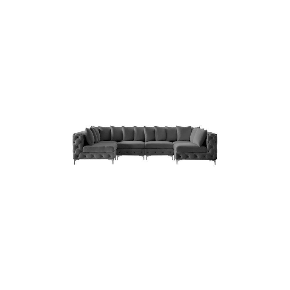 Tremblay Grey Velvet Modular Sectional