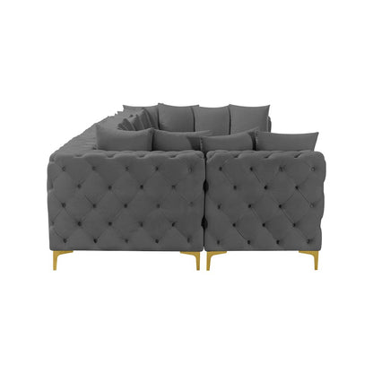 Tremblay Grey Velvet Modular Sectional