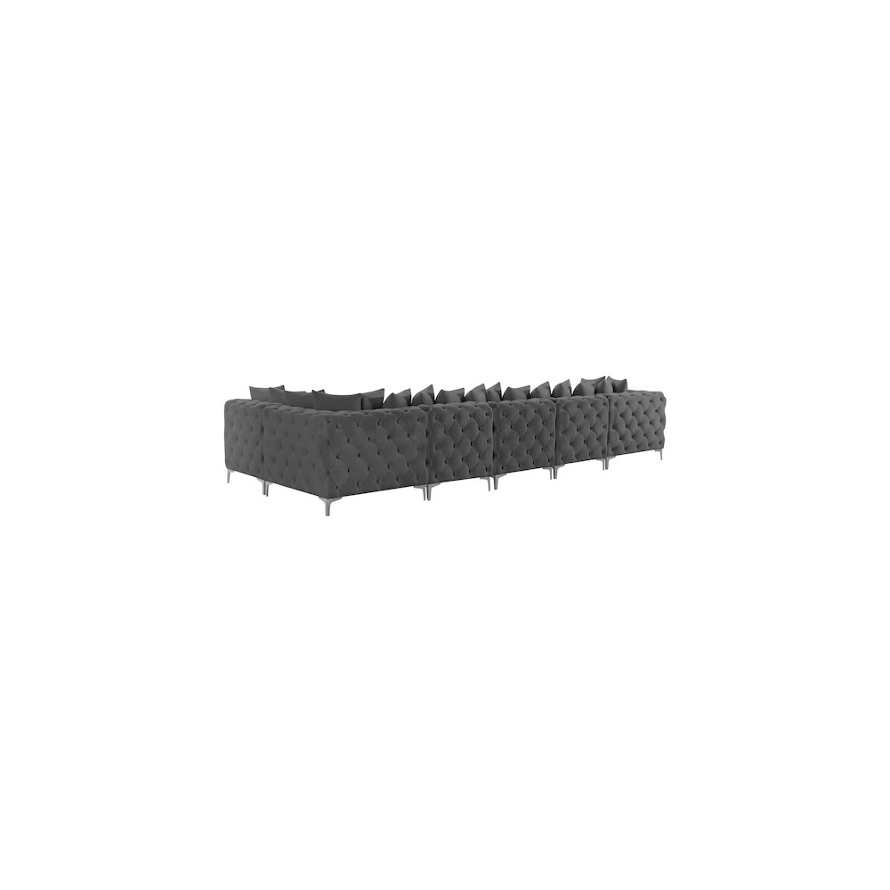 Tremblay Grey Velvet Modular Sectional