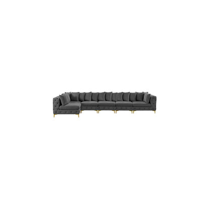 Tremblay Grey Velvet Modular Sectional