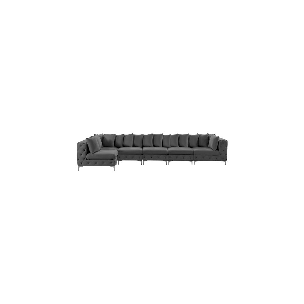 Tremblay Grey Velvet Modular Sectional