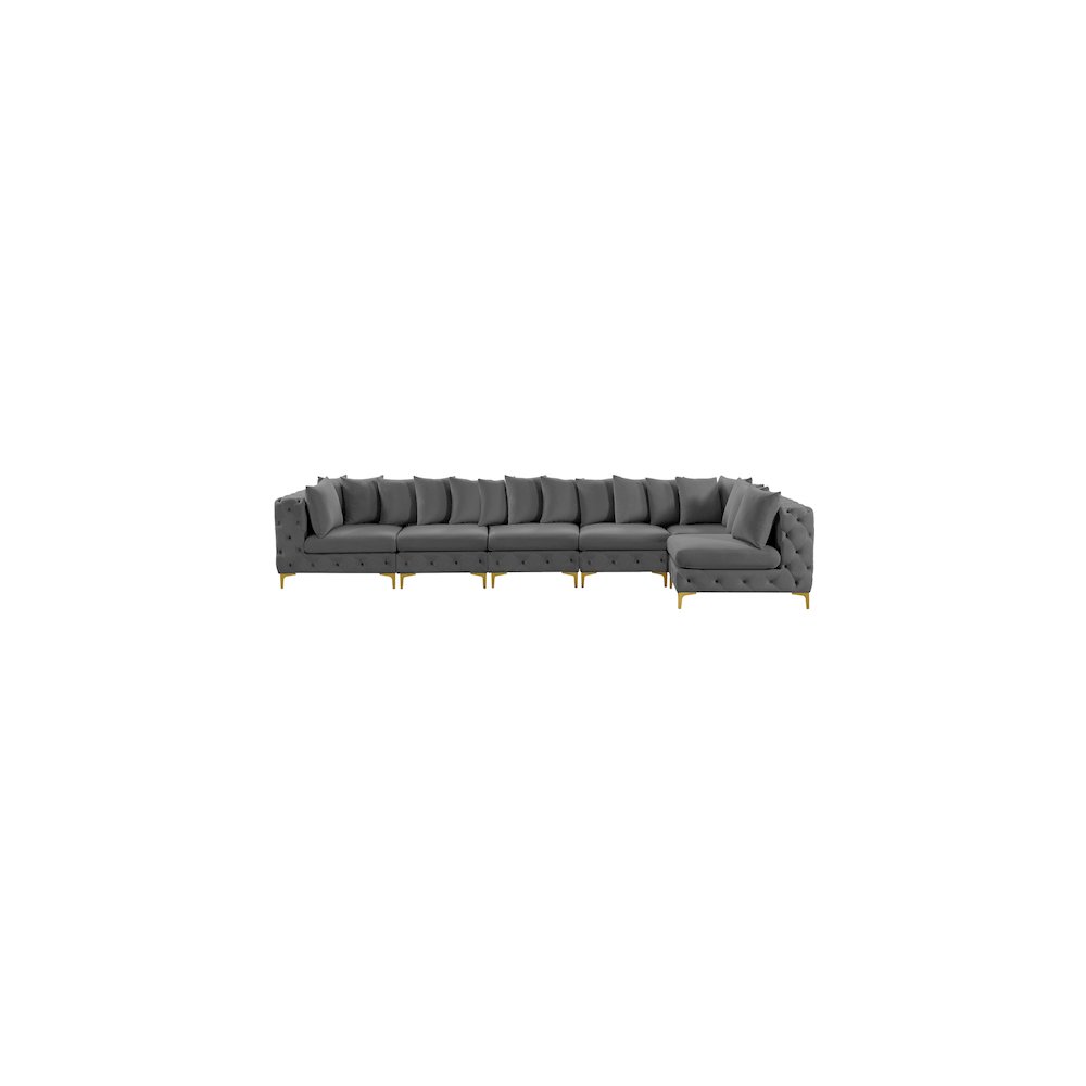 Tremblay Grey Velvet Modular Sectional