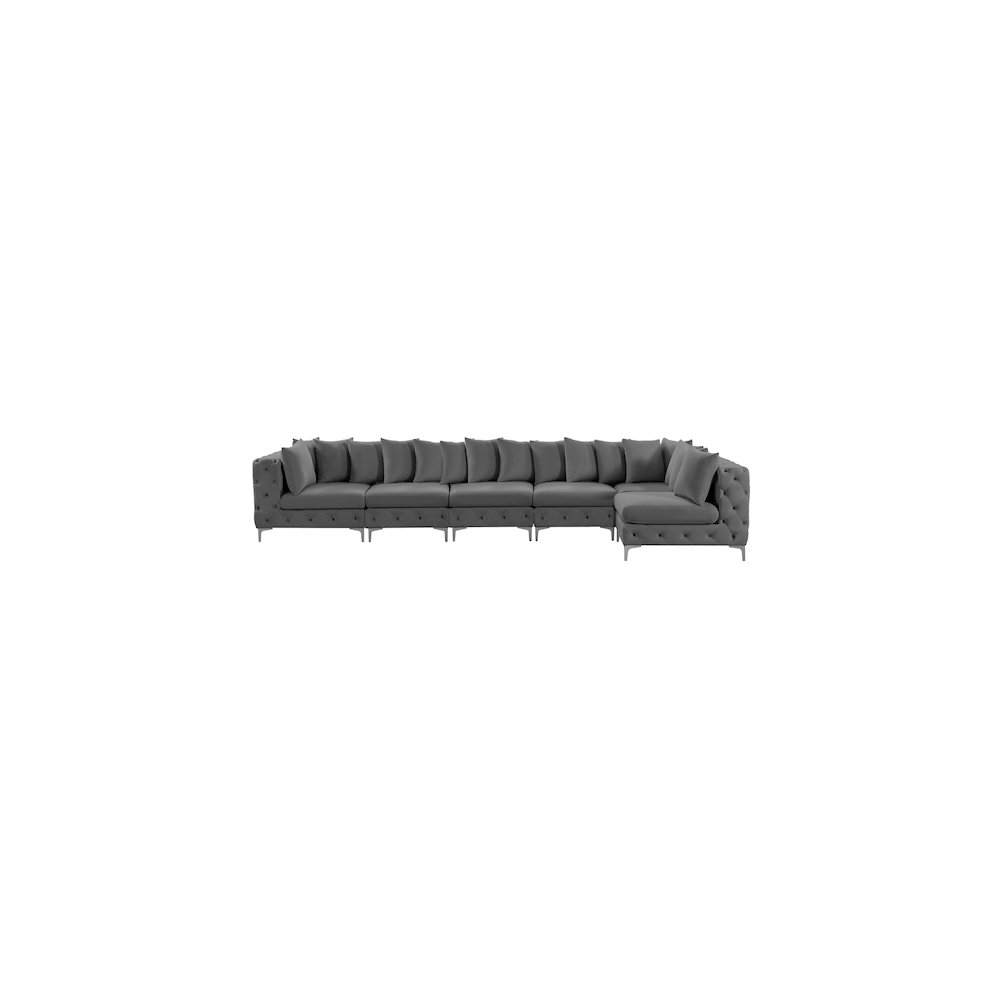 Tremblay Grey Velvet Modular Sectional