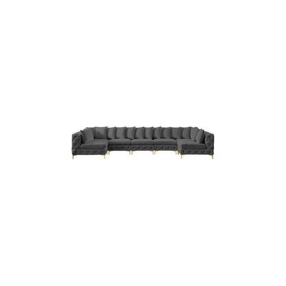 Tremblay Grey Velvet Modular Sectional