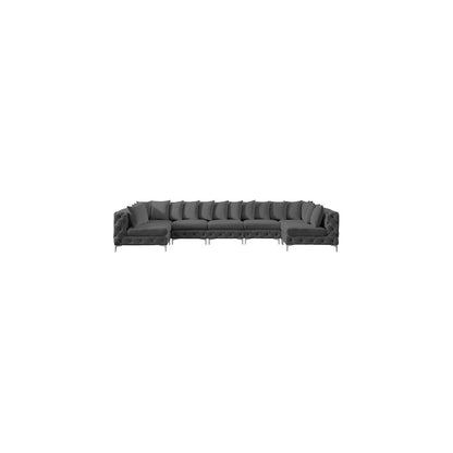 Tremblay Grey Velvet Modular Sectional