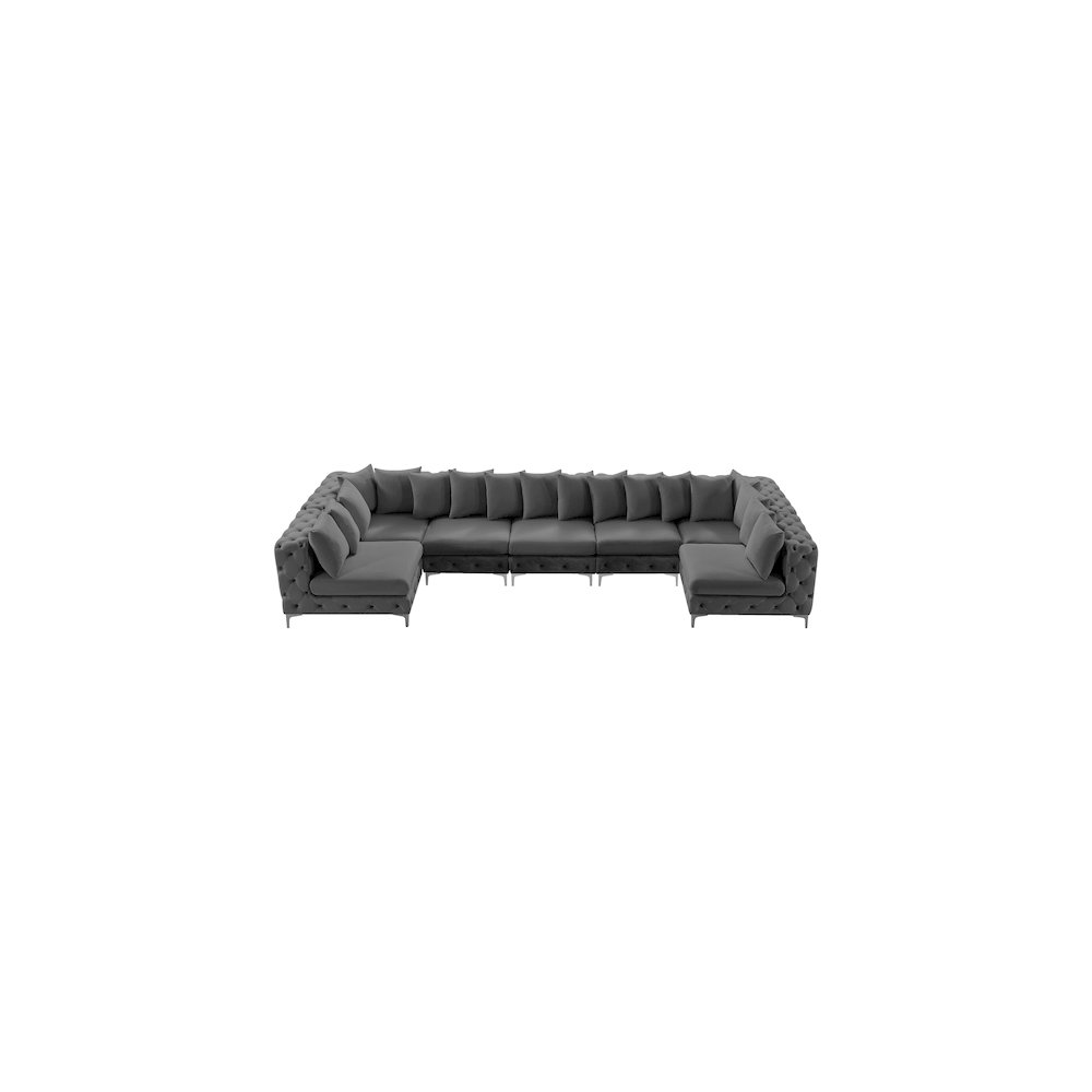Tremblay Grey Velvet Modular Sectional