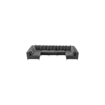 Tremblay Grey Velvet Modular Sectional