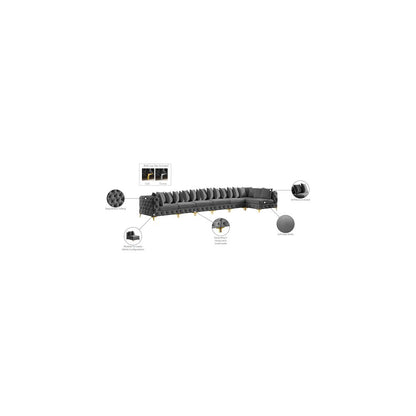 Tremblay Grey Velvet Modular Sectional