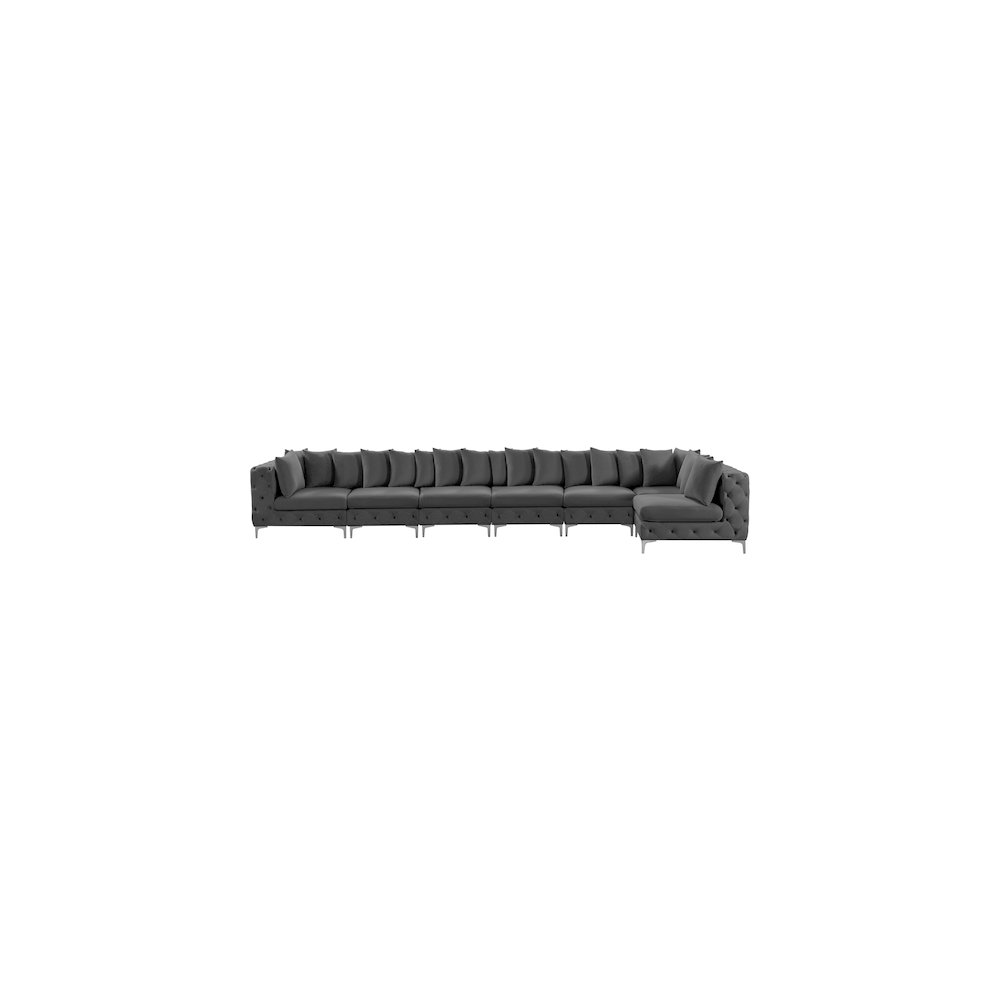 Tremblay Grey Velvet Modular Sectional