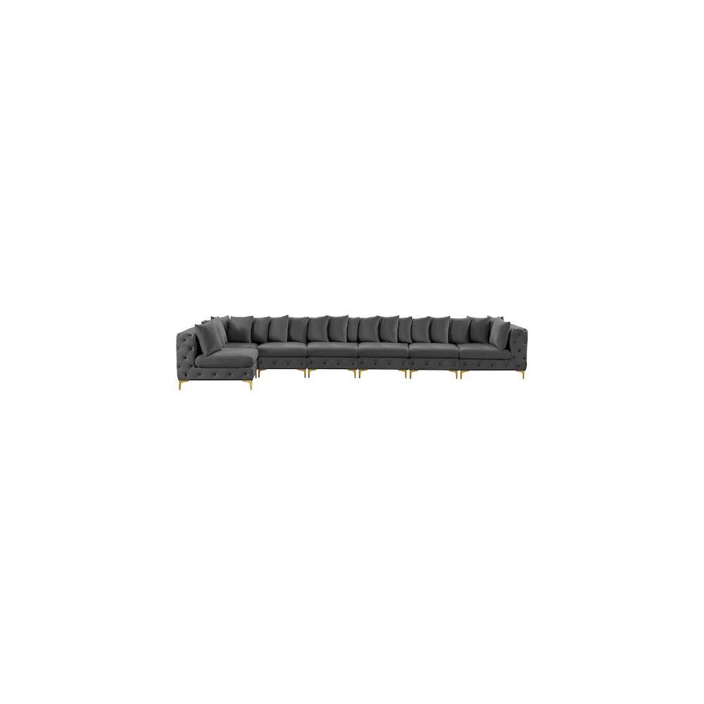 Tremblay Grey Velvet Modular Sectional