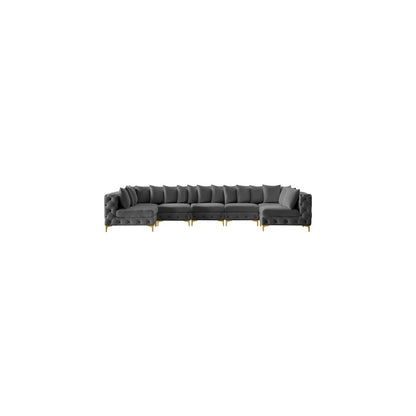 Tremblay Grey Velvet Modular Sectional