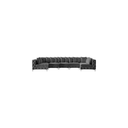 Tremblay Grey Velvet Modular Sectional