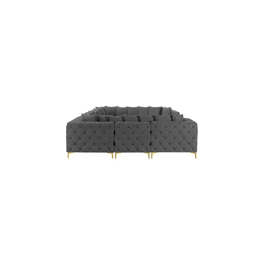 Tremblay Grey Velvet Modular Sectional
