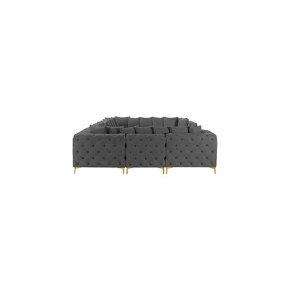 Tremblay Grey Velvet Modular Sectional
