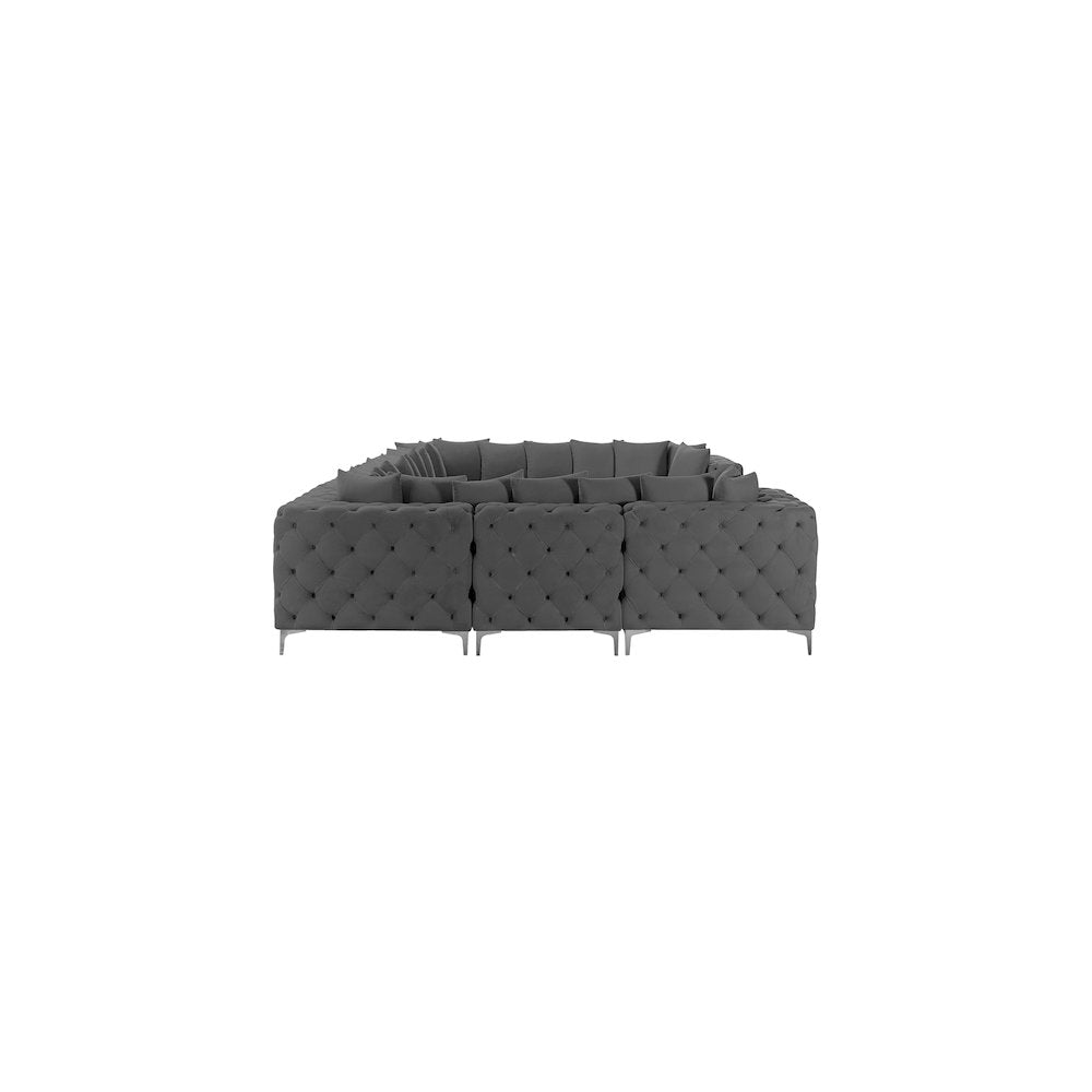 Tremblay Grey Velvet Modular Sectional
