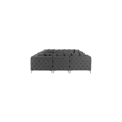 Tremblay Grey Velvet Modular Sectional