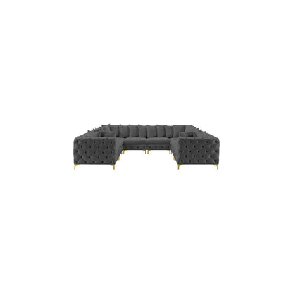 Tremblay Grey Velvet Modular Sectional