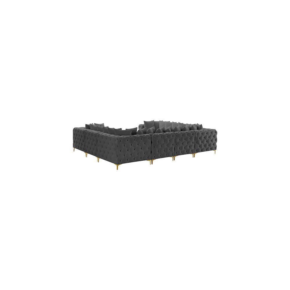 Tremblay Grey Velvet Modular Sectional