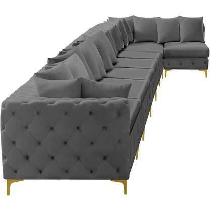 Tremblay Grey Velvet Modular Sectional