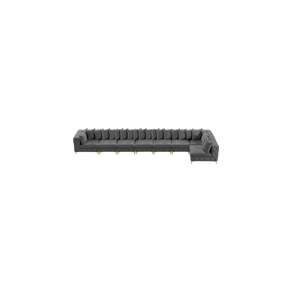 Tremblay Grey Velvet Modular Sectional
