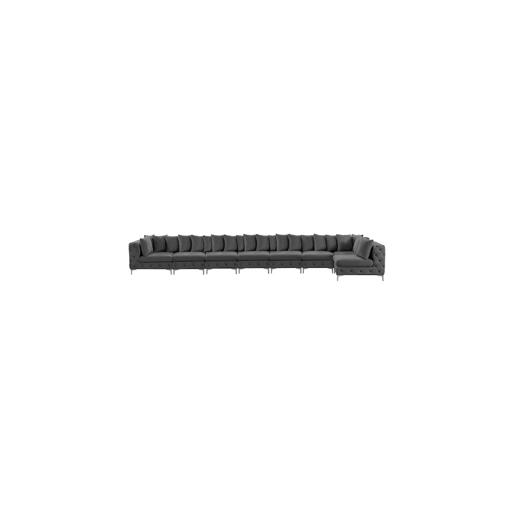 Tremblay Grey Velvet Modular Sectional