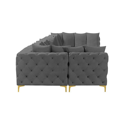 Tremblay Grey Velvet Modular Sectional