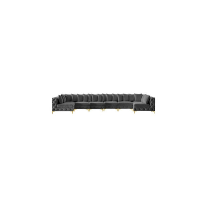 Tremblay Grey Velvet Modular Sectional