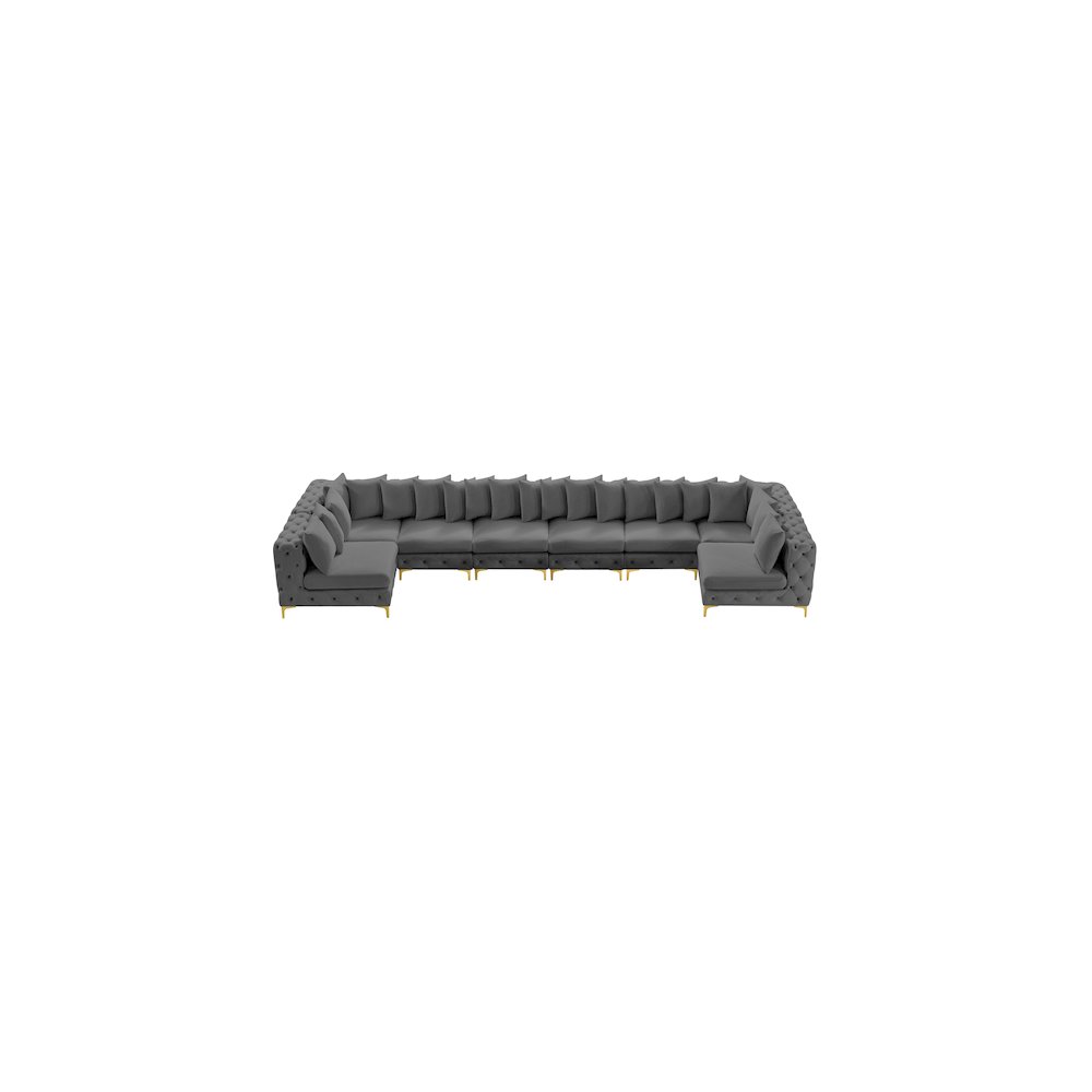 Tremblay Grey Velvet Modular Sectional