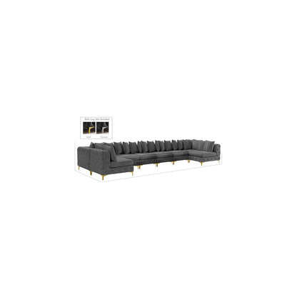 Tremblay Grey Velvet Modular Sectional