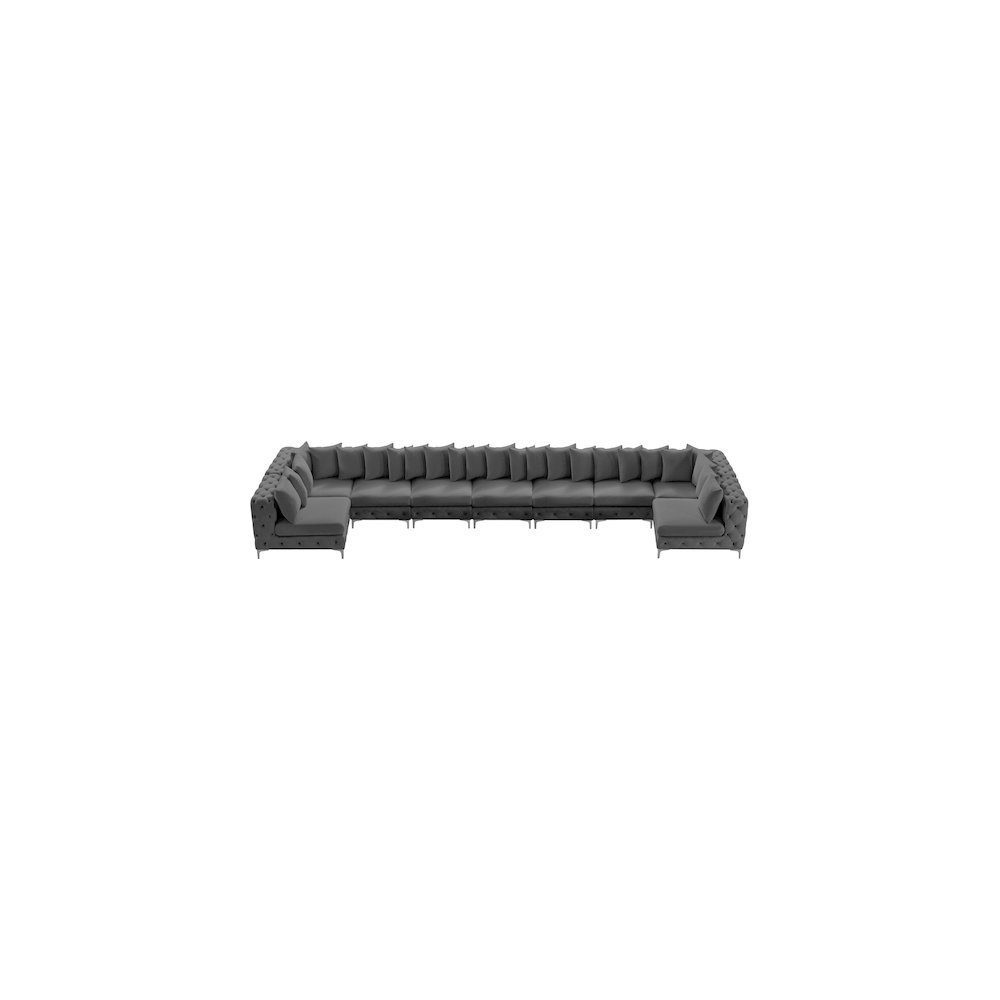 Tremblay Grey Velvet Modular Sectional