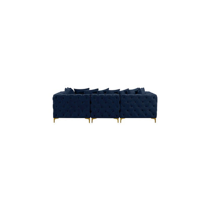 Tremblay Navy Velvet Modular Sofa