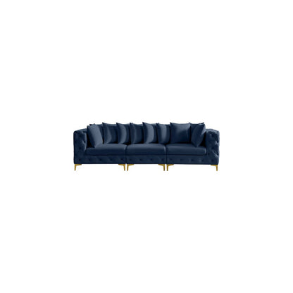 Tremblay Navy Velvet Modular Sofa