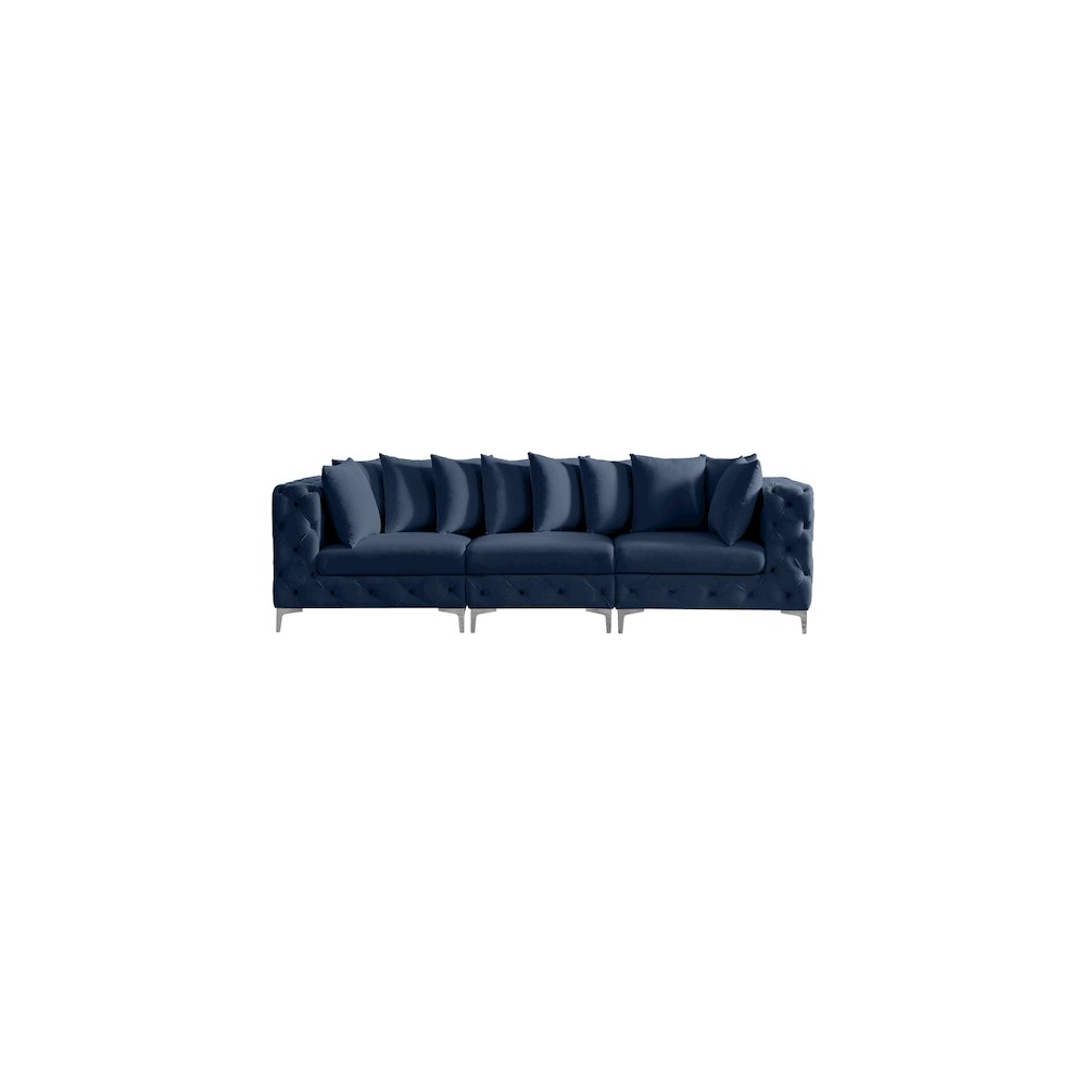 Tremblay Navy Velvet Modular Sofa